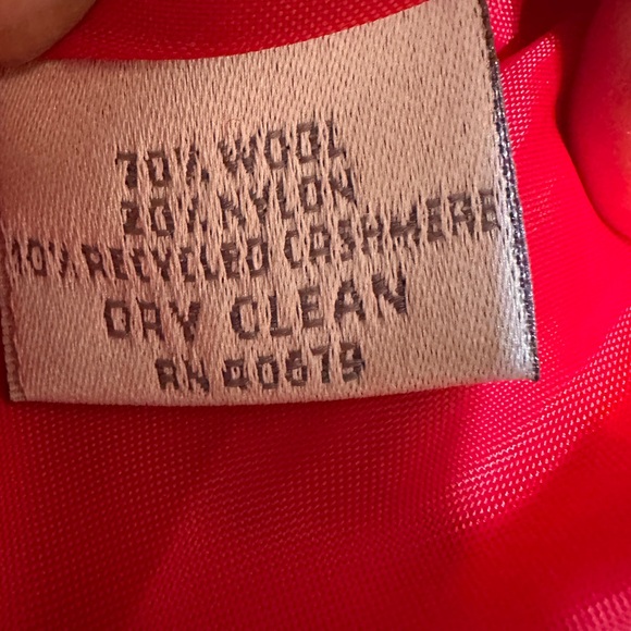 Wool And Cashmere Red Lined Pockets Blazer Jacket Size Medium - Picture 8 of 11